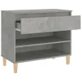 Armoire à chaussures Gris béton 70x36x60 cm Bois d'ingénierie