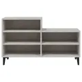 Armoire à chaussures Gris béton 102x36x60 cm Bois d'ingénierie