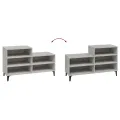 Armoire à chaussures Gris béton 102x36x60 cm Bois d'ingénierie