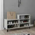 Armoire à chaussures Gris béton 102x36x60 cm Bois d'ingénierie
