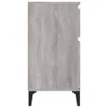 Table de chevet sonoma gris 40x35x70 cm