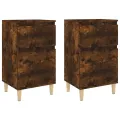 Tables de chevet 2 pcs chêne fumé 40x35x70 cm