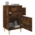 Tables de chevet 2 pcs chêne fumé 40x35x70 cm