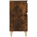 Tables de chevet 2 pcs chêne fumé 40x35x70 cm