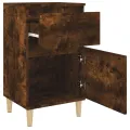 Tables de chevet 2 pcs chêne fumé 40x35x70 cm