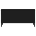 Table basse Noir 90x44,5x45 cm Bois d'ingénierie