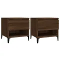 Tables d'appoint 2 pcs Chêne marron 50x46x50 cm Bois ingénierie
