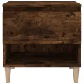 Table de chevet Chêne fumé 50x46x50 cm Bois d'ingénierie