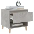 Table de chevet Gris béton 50x46x50 cm Bois d'ingénierie