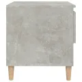 Table de chevet Gris béton 50x46x50 cm Bois d'ingénierie