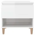 Tables de chevet 2 pcs Blanc brillant 50x46x50 cm