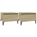 Tables d'appoint 2 pcs Chêne sonoma 50x46x35 cm Bois ingénierie