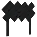 Tête de lit Noir 92x3x81 cm Bois massif de pin