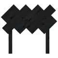 Tête de lit Noir 92x3x81 cm Bois massif de pin