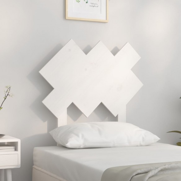 Tête de lit Blanc 72,5x3x81 cm Bois massif de pin