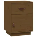 Table de chevet Marron miel 40x34x55 cm Bois de pin solide