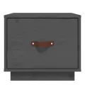 Table de chevet Gris 40x34x35 cm Bois de pin solide
