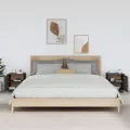 Tables de chevet 2 pcs Gris 40x34x45 cm Bois de pin massif
