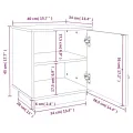 Table de chevet Blanc 40x34x45 cm Bois de pin solide