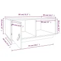 Table basse Marron miel 80x50x35,5 cm Bois massif de pin