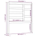 Tête de lit Gris 106x4x104 cm Bois massif de pin