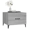 Table basse avec pieds en métal Sonoma gris 50x50x40 cm