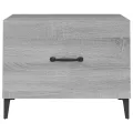 Table basse avec pieds en métal Sonoma gris 50x50x40 cm