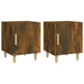 Tables de chevet 2 pcs Chêne fumé Bois d'ingénierie
