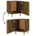 Tables de chevet 2 pcs Chêne fumé Bois d'ingénierie