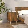 Tables de chevet 2 pcs Chêne fumé Bois d'ingénierie