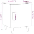 Tables de chevet 2 pcs Chêne fumé Bois d'ingénierie