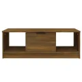 Table basse chêne marron 102x50x36 cm bois d'ingénierie