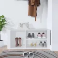Armoire à chaussures Blanc 100x35x45 cm Bois d'ingénierie