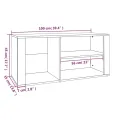 Armoire à chaussures Blanc 100x35x45 cm Bois d'ingénierie