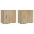 Tables de chevet murales 2 pcs Chêne sonoma 50x30x47 cm