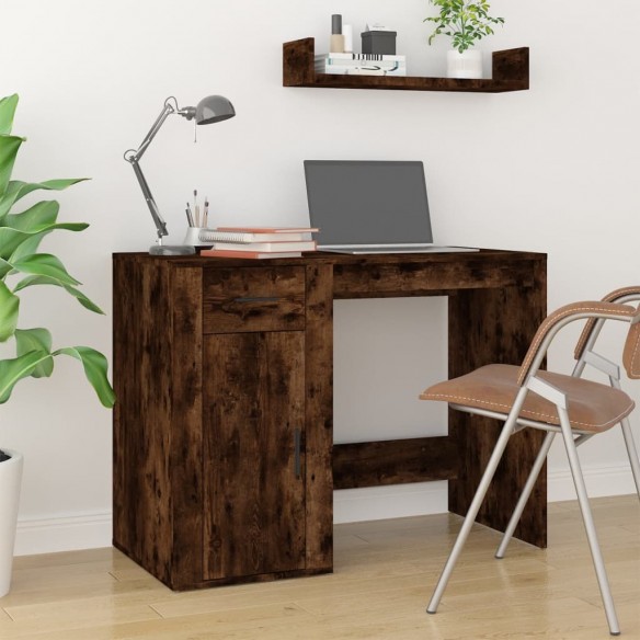 Bureau Chêne fumé 100x49x75 cm Bois d'ingénierie