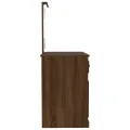 Coiffeuse avec LED chêne marron 90x50x132,5cm bois d'ingénierie