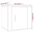 Tables de chevet 2 pcs Blanc brillant 50x39x47 cm