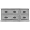 Meuble TV gris béton 100x35,5x45 cm bois d'ingénierie