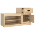 Armoire à chaussures chêne sonoma 100x42x60cm bois d'ingénierie