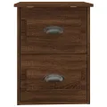 Table de chevet murale chêne marron 41,5x36x53 cm