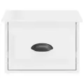 Table de chevet murale blanc brillant 41,5x36x28 cm