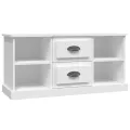 Meuble TV blanc 99,5x35,5x48 cm bois d'ingénierie