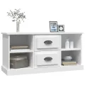 Meuble TV blanc 99,5x35,5x48 cm bois d'ingénierie