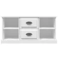 Meuble TV blanc 99,5x35,5x48 cm bois d'ingénierie