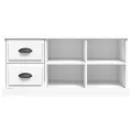 Meuble TV blanc 102x35,5x47,5 cm bois d'ingénierie