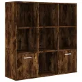 Armoire à livres Chêne fumé 98x30x98 cm