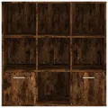 Armoire à livres Chêne fumé 98x30x98 cm