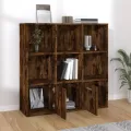 Armoire à livres Chêne fumé 98x30x98 cm