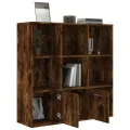 Armoire à livres Chêne fumé 98x30x98 cm